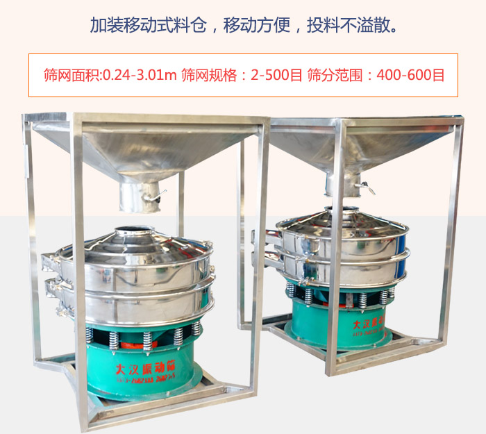 加裝移動(dòng)式料倉(cāng)，移動(dòng)方便，投料不溢散。